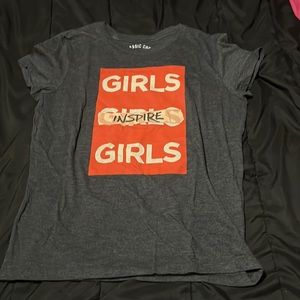Grey “girls inspire girls” t-shirt (xl)